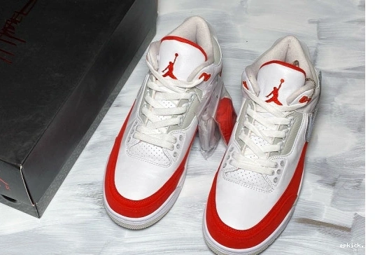 Rep EP UNIVERSITY CJ0939-100 WHITE TINKER RED AIR CJ0939-100 RETRO 3 JORDAN 0123